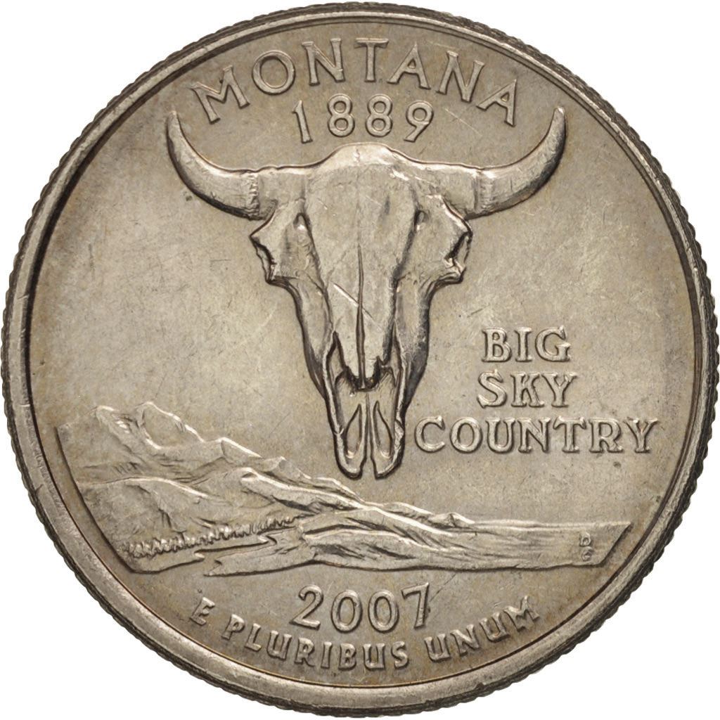 United States | 1/4 Dollar Coin | Montana | Km:396 | 2007