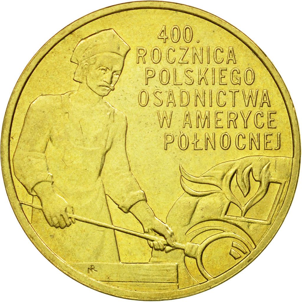 Poland | 2 Zlotys Coin | Settlement in North America | Y:659 | 2008