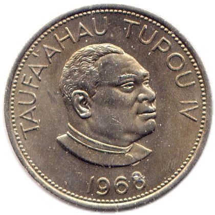 Tonga | Moneta da 50 Seniti | Re Tupou IV | Stella | KM:32 | 1968