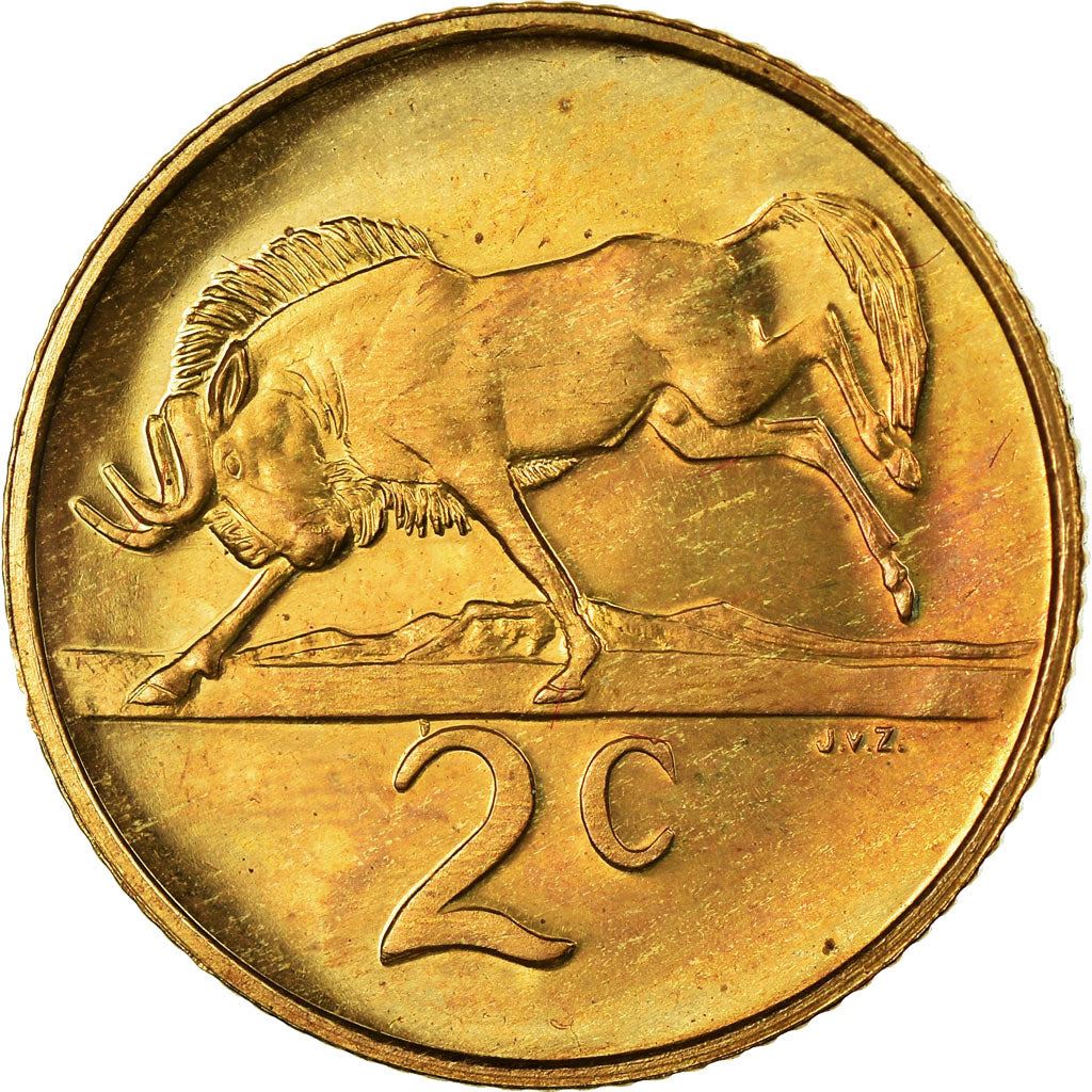 Südafrika 2-Cent-Münze | Balthazar J. Vorster | KM110 | 1982