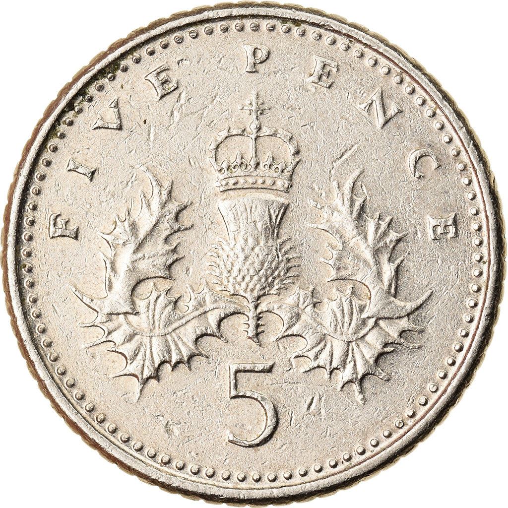 United Kingdom | 5 Pence Coin | Elizabeth II | Km:988 | 1998 - 2008