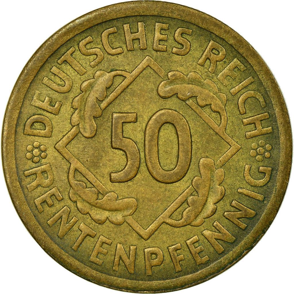 Germany | 50 Rentenpfennig Coin | Aluminium bronze | KM:34 | 1923 - 1924