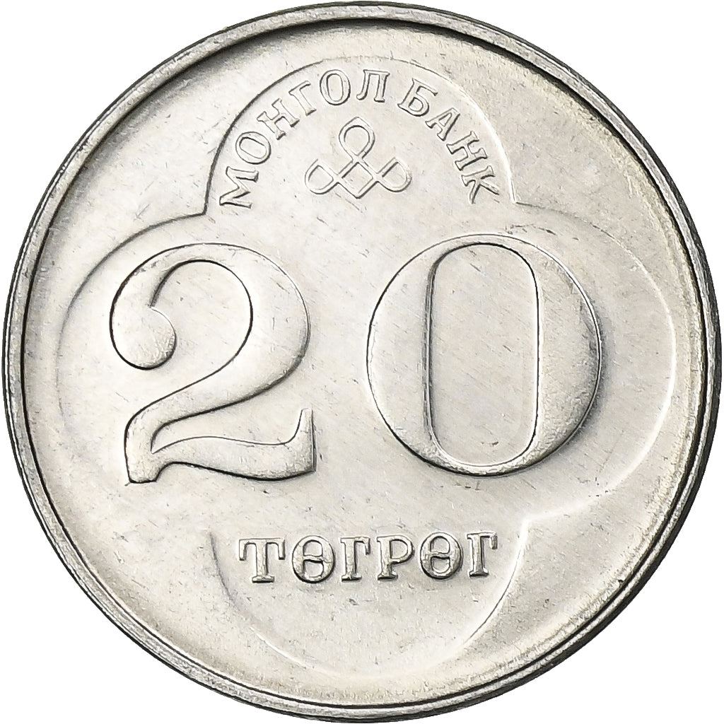 Mongolia | 20 Togrog Coin | Soyombo | Km:122 | 1994