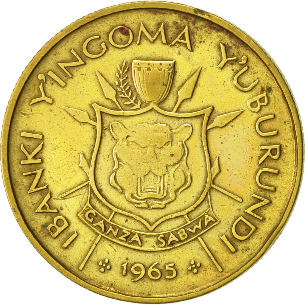 Burundi | 1 Franc Coin | Coat of arms | Km:6 | 1965