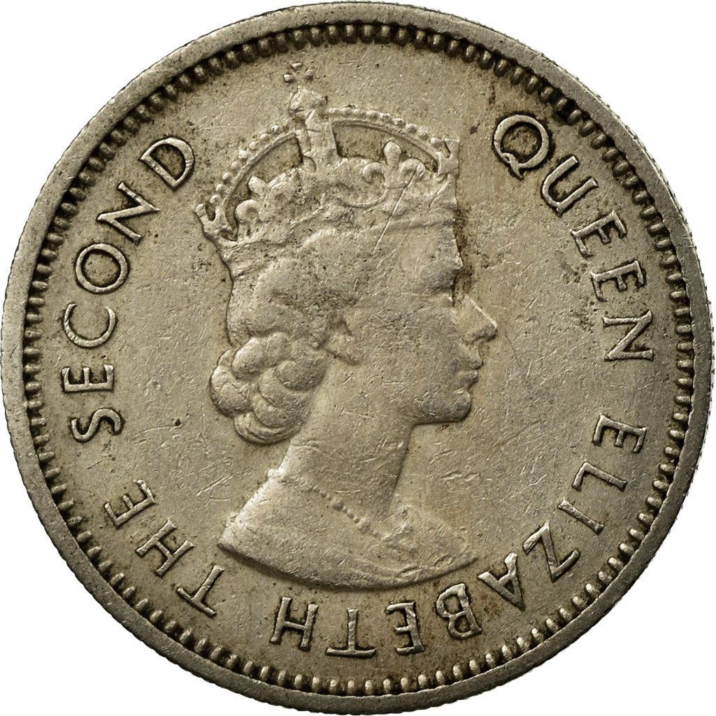 East Africa | 50 Cents Coin | Elizabeth II | Lion | Mountains | Km:36 | 1954 - 1963