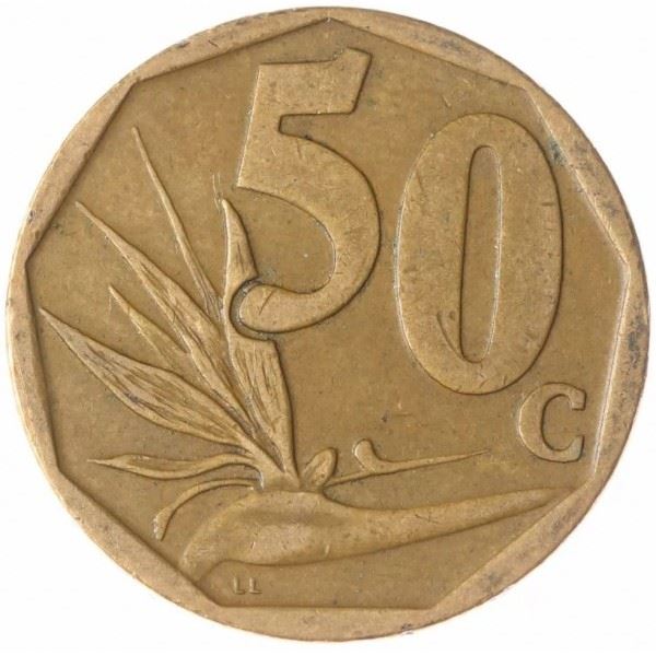 South Africa 50 Cents Sepedi/Sesotho Legend - Afrika Borwa Coin KM330 2003