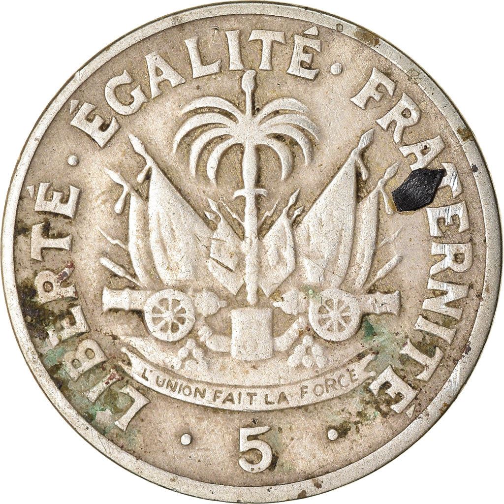 Haiti | 5 Centimes Coin | Francois Duvalier | Cannon | Km:62 | 1958 - 1970