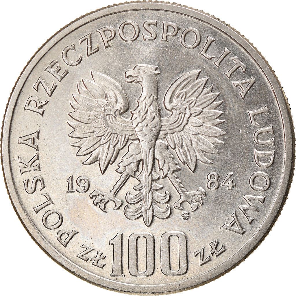 Poland | 100 Zlotys Coin | Eagle | Y:151, Parm:297, Fischer Po:Ob095 | 1984