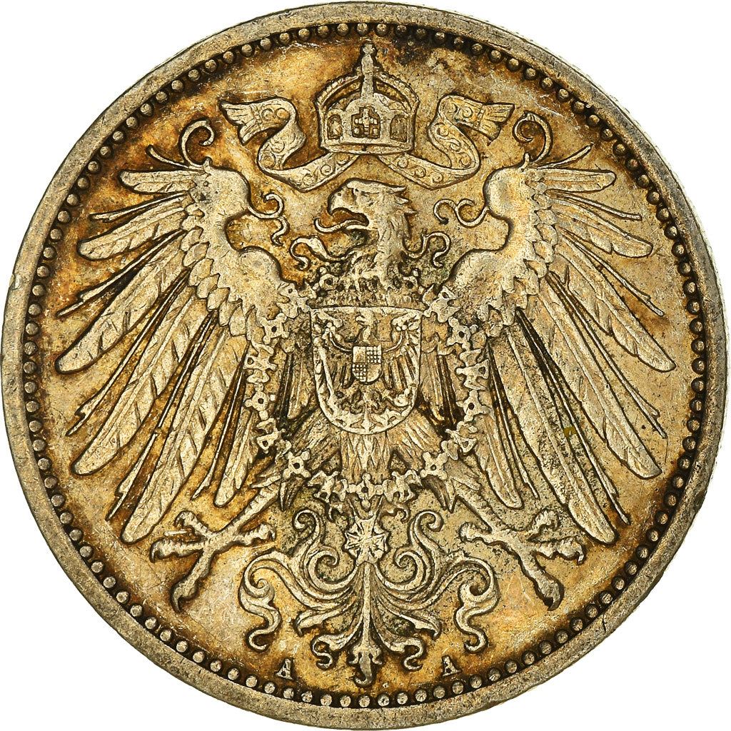 German Empire 1 Mark Coin | Deutsches Reich | Wilhelm II | Type 2 - Small Shield | KM14 | 1891 - 1916