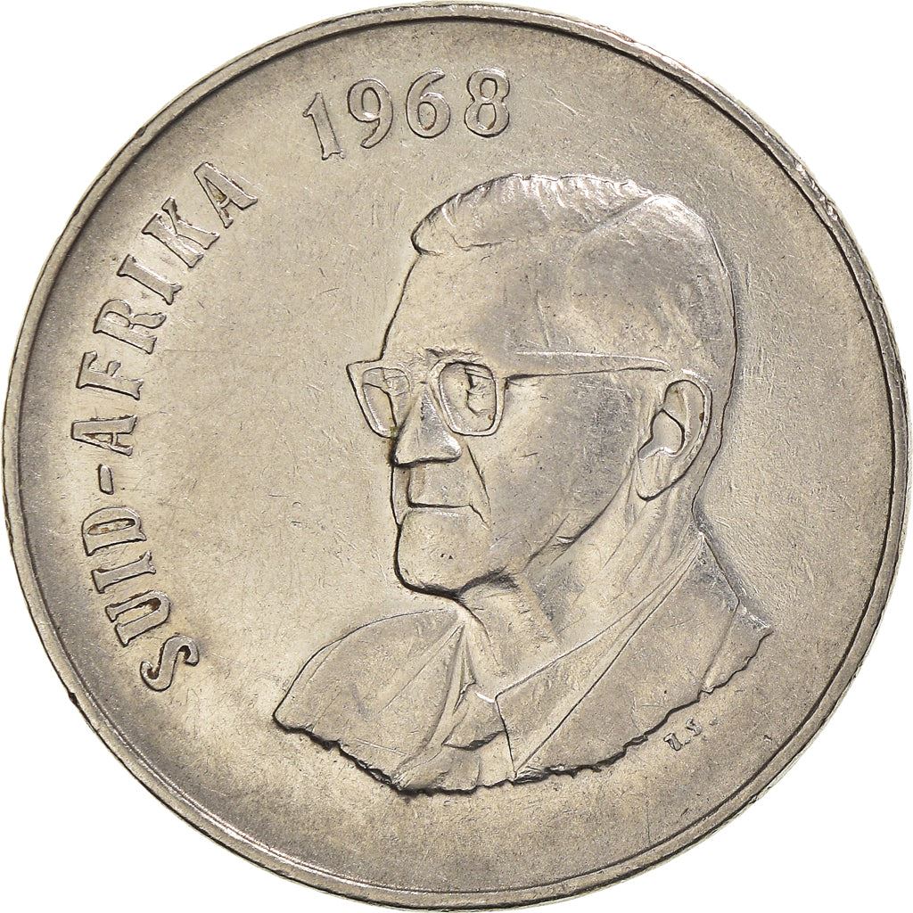 Sør-Afrika 50 Cent Mynt | Charles Swart | Afrikaans Legende - SUID AFRIKA | KM79.2 | 1968