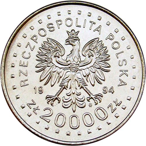 Poland | 20 000 Z?otych | Ko?ciuszko Insurrection | Wepons | Eagle | KM271 | 1994