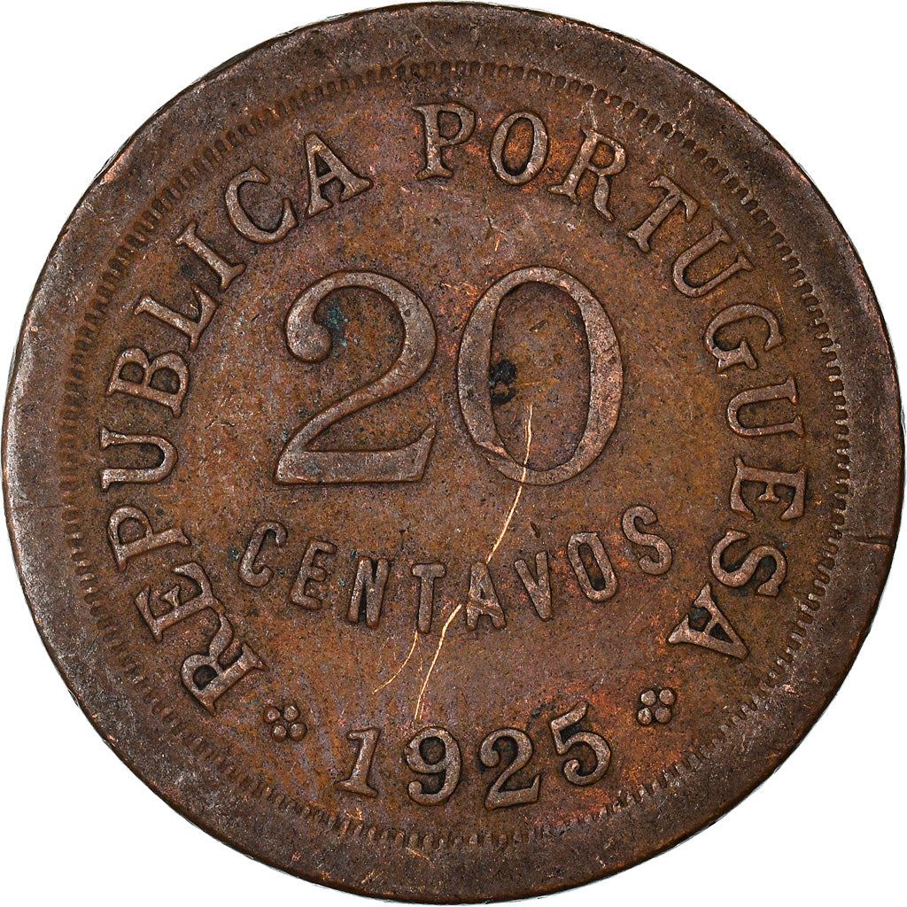 Portugal | 20 Centavos Mønt | Bronze | Km:574 | 1924 - 1925