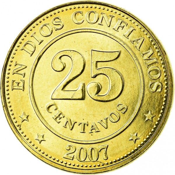 Nicaragua Coin Nicaraguan 25 Centavos Coin | KM104 | 2007 - 2014
