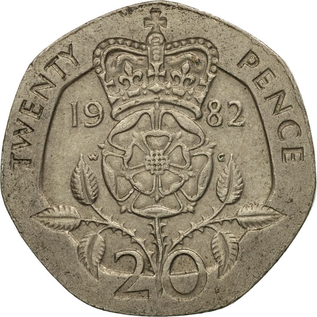 United Kingdom | 20 Pence Coin | Elizabeth II | Km:931 | 1982 - 1984