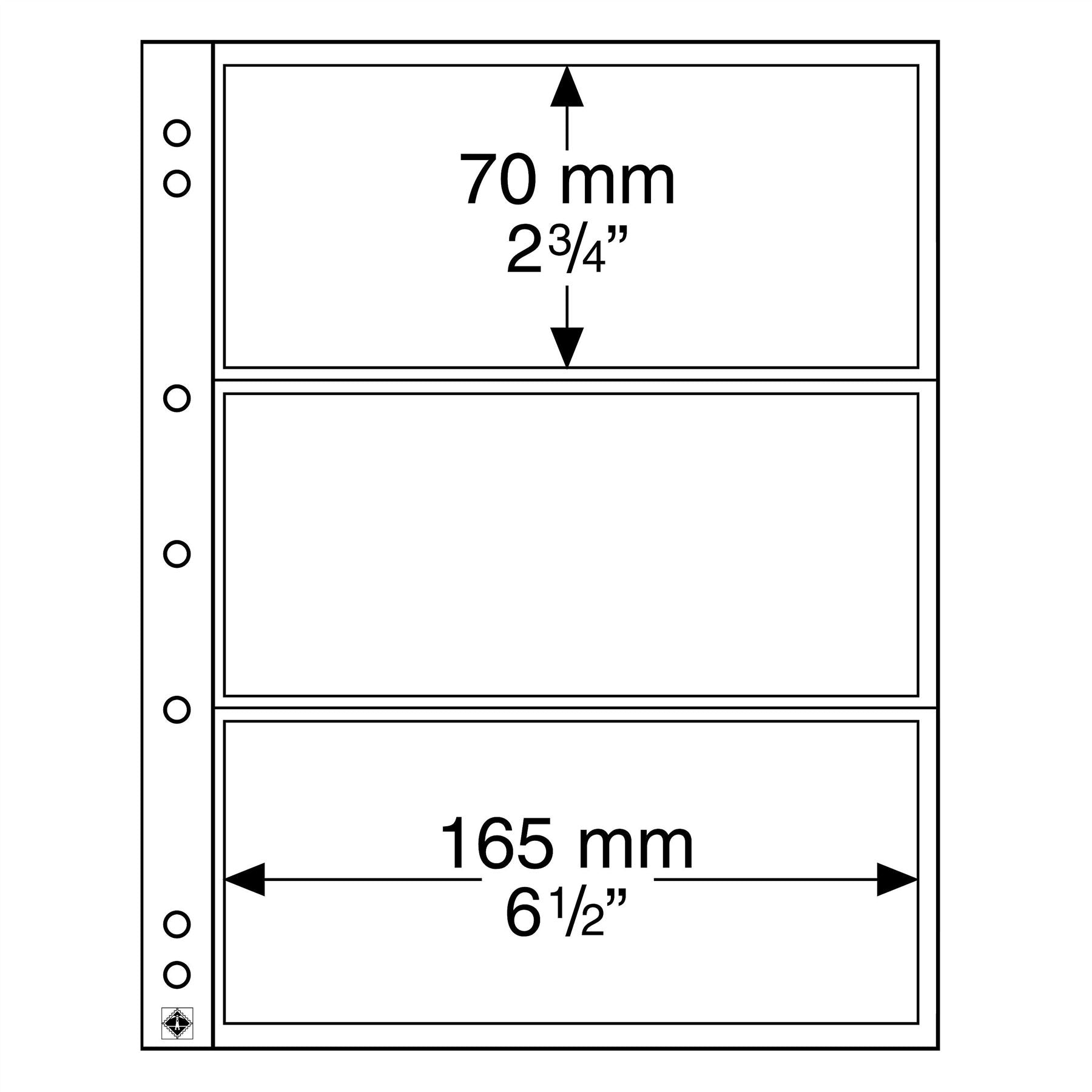 NUMIS Sheets for Ringbinder Albums | Fits Banknotes, Coin Blistercards, Documents | Packs of 10 | Different Pocket Configurations