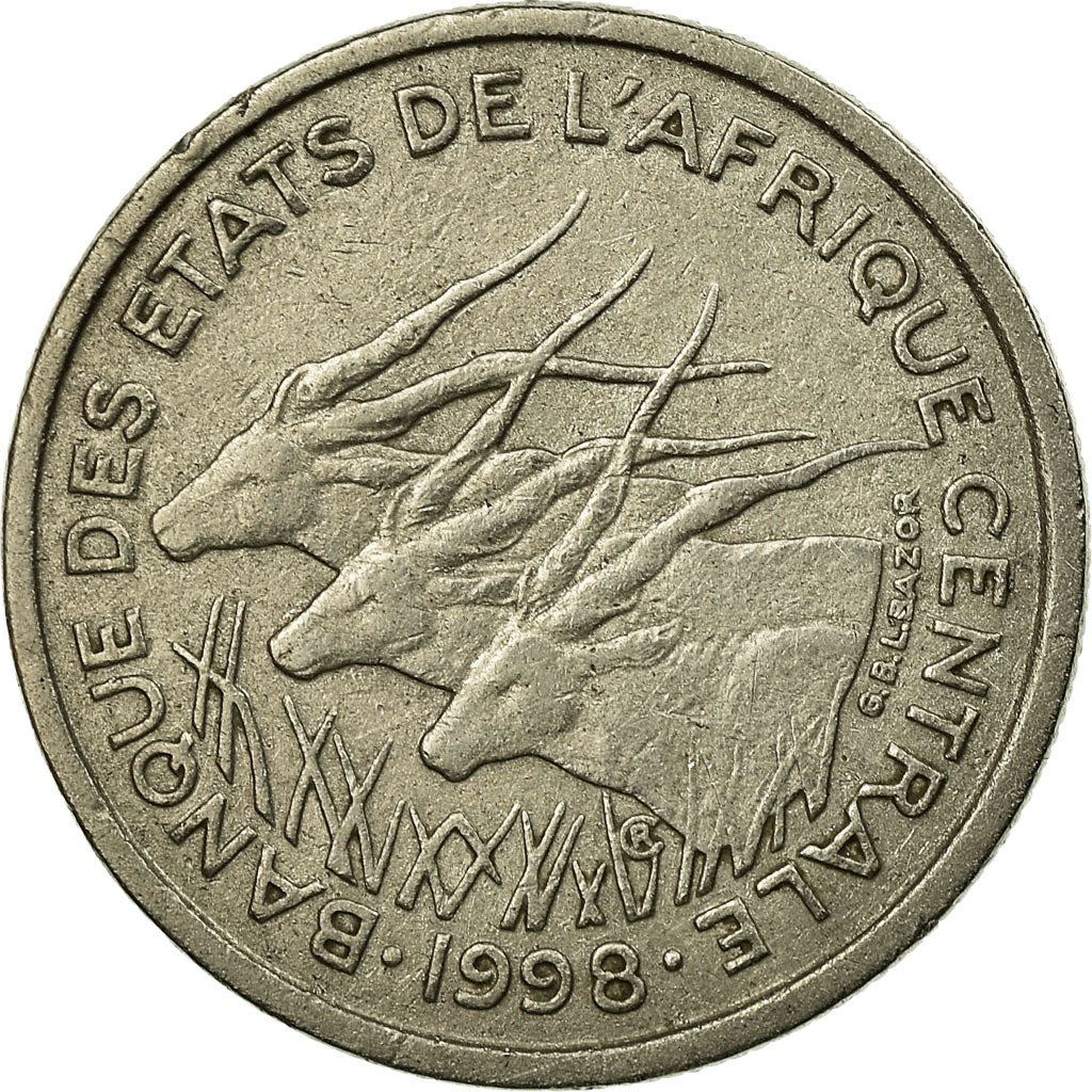 Central African States | 50 Francs Cfa Coin | Antelope | Crops | Km:11 | 1976 - 2003