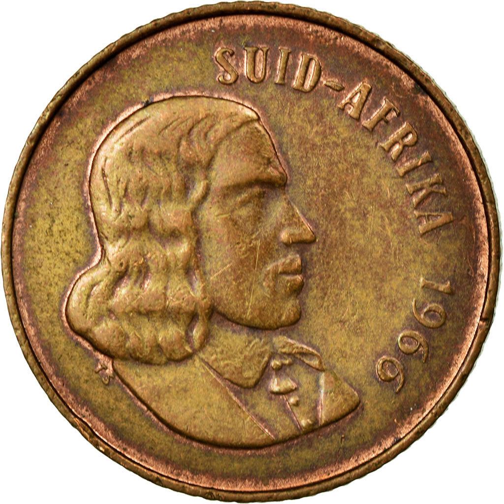 Pièce de 2 Cents d'Afrique du Sud | Légende Afrikaans - SUID-AFRIKA | KM66.2 | 1965 - 1969