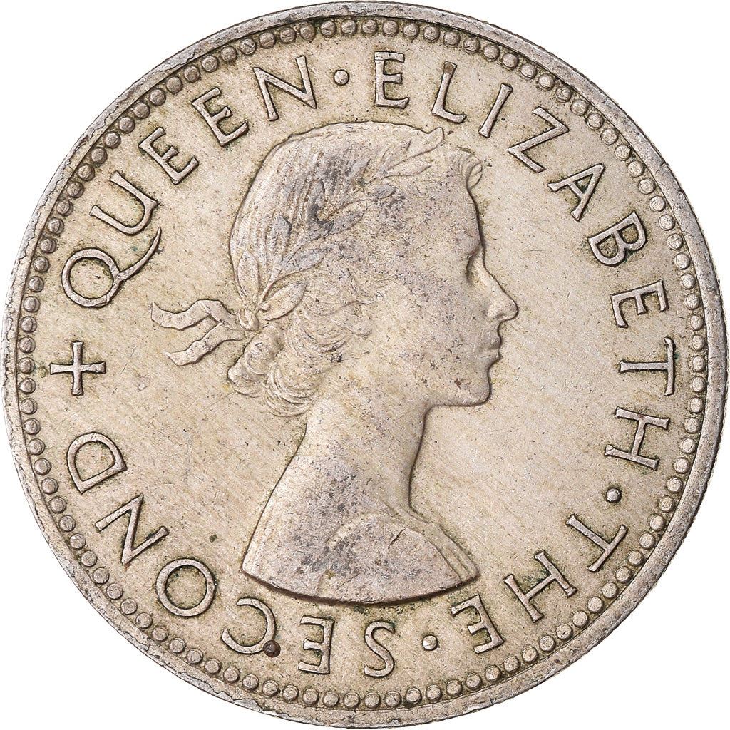 New Zealander 1 Shilling Coin | Queen Elizabeth II | Maori Warrior | Taiaha  | KM27 | 1953 - 1965
