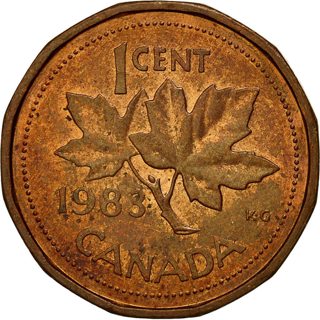 Canada | 1 Cent Coin | Bronze | 2nd portrait, 12 sided | KM:132 | 1982-1989