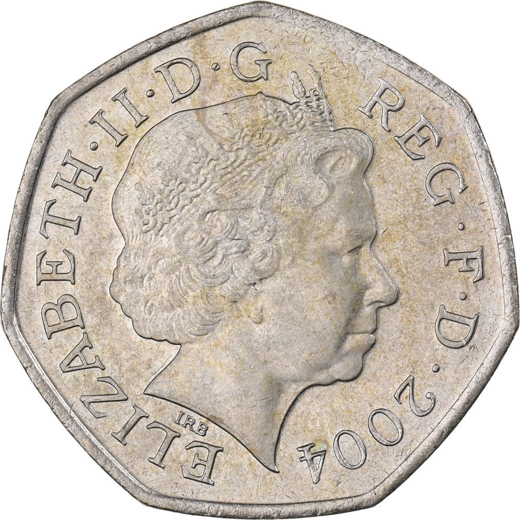 Regno Unito | Moneta da 50 Pence | Elizabeth II | Quarto ritratto | Miglio in quattro minuti | 2004 - 2009