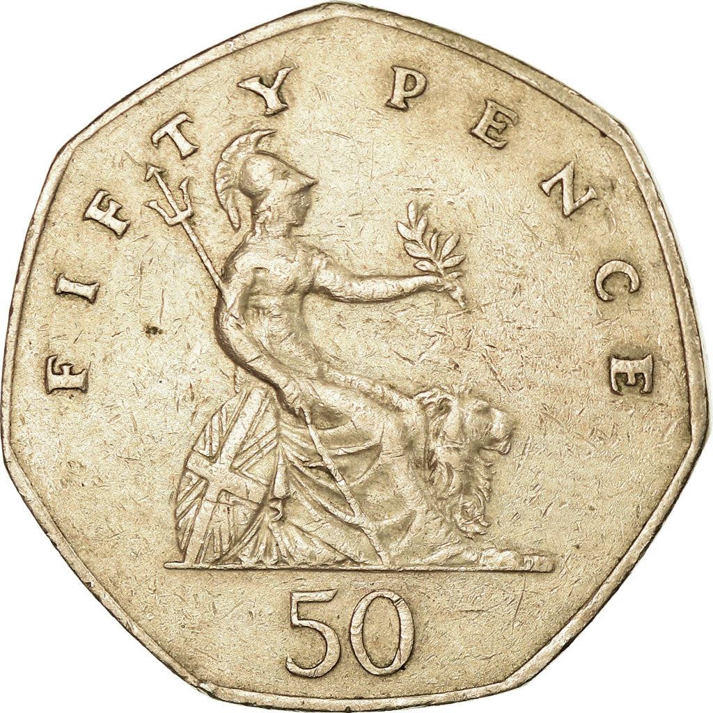 United Kingdom | 50 Pence Coin | Britannia | Km:932 | 1982 - 1984