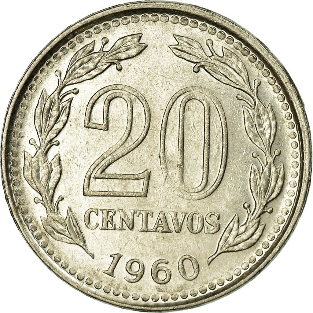 Argentina | 20 Centavos Coin | Oudine | Phrygian cap | KM55 | 1957 - 1961