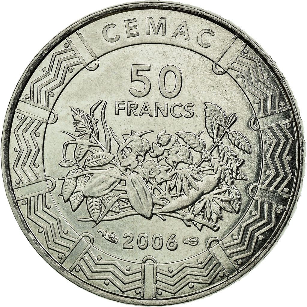 Central African States | 50 Francs Cfa Coin | Plants | Km:21 | 2006 - 2023