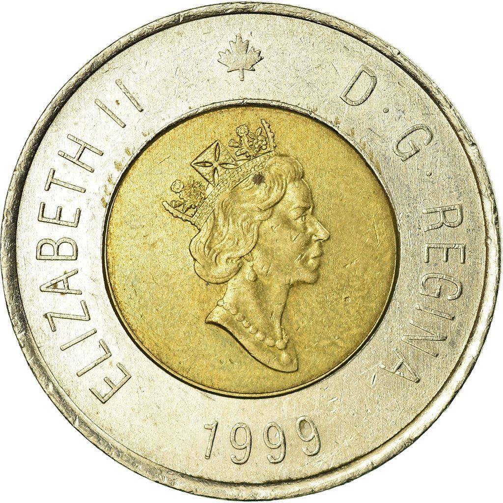 Canadá | Moneda de 2 dólares | Tambores inuit | Bimetálica | KM:357 | 1999