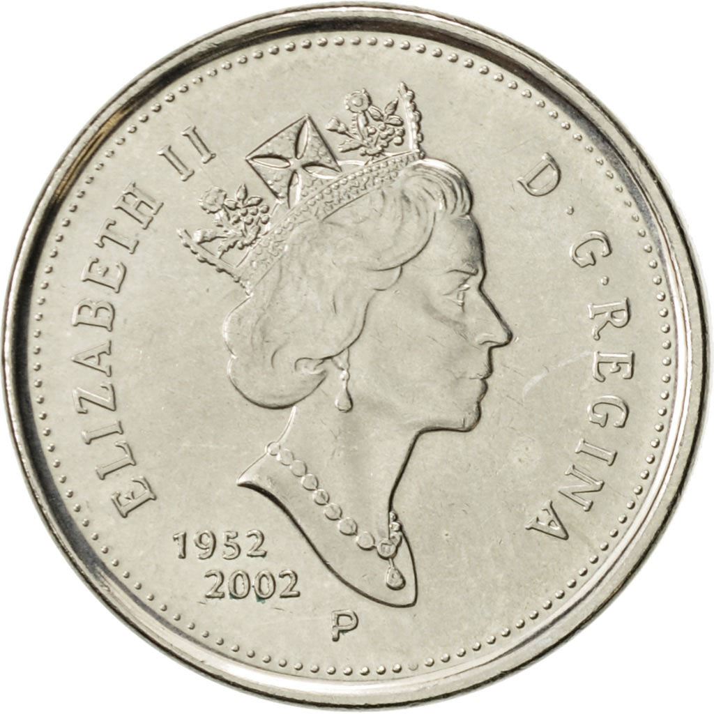 Canada | 5 Cents Coin | Nickel plated steel | Golden Jubilee | KM:446 | 2002