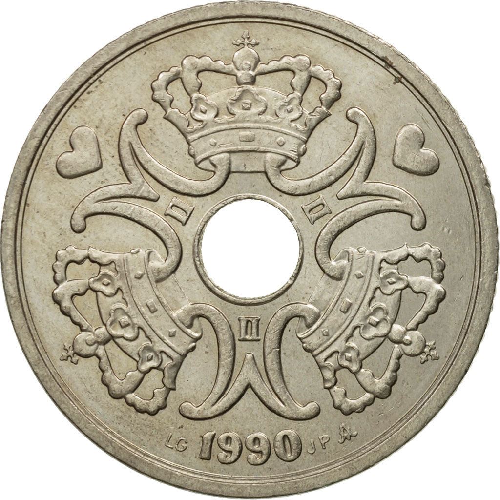 Denmark | 5 Kroner Coin | Royal monogram | Km:869 | 1990 - 2023