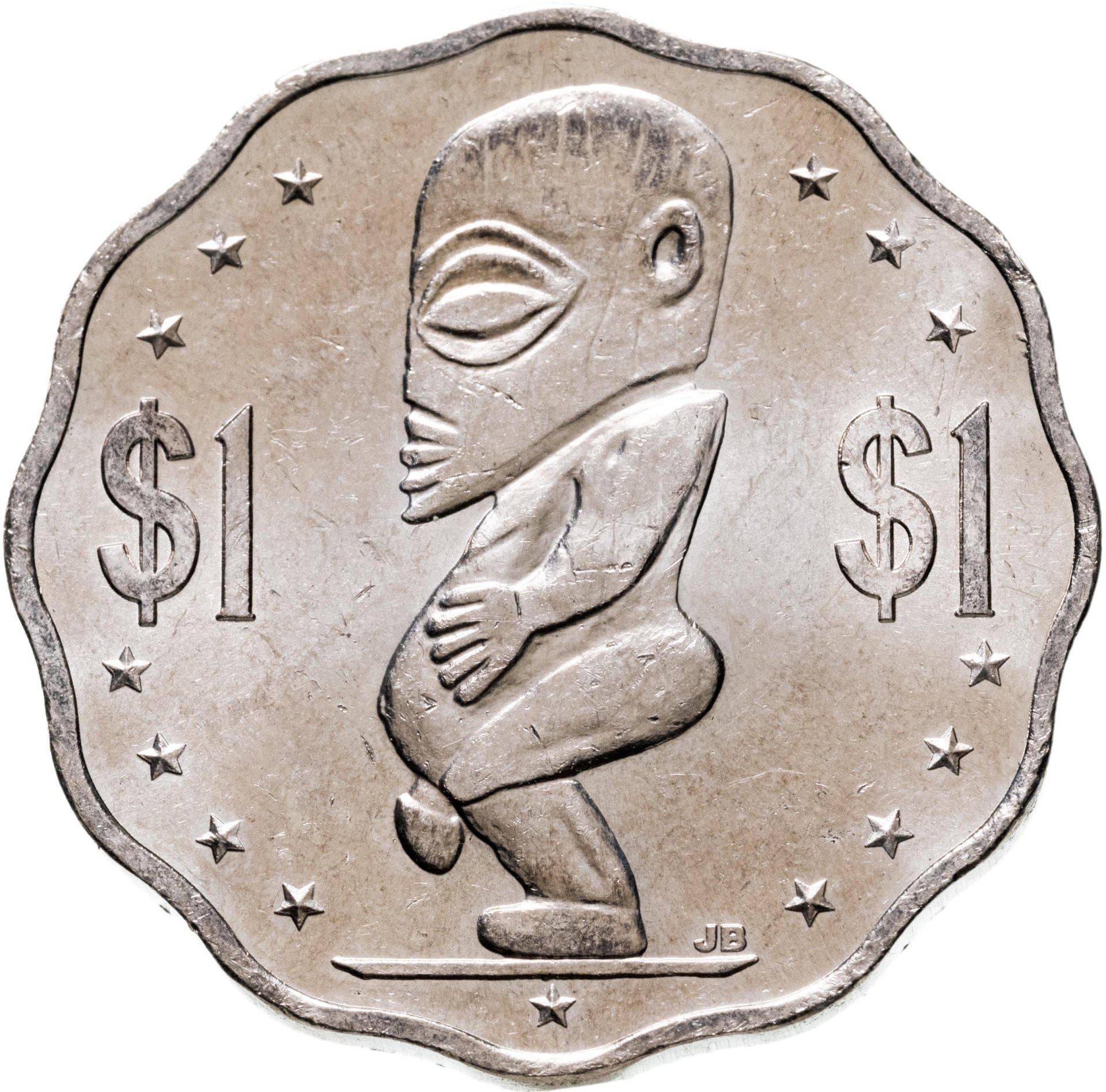 Cook Islands | 1 Dollar Coin | Elizabeth II | Tangaroa | KM:416 | 2003 - 2010