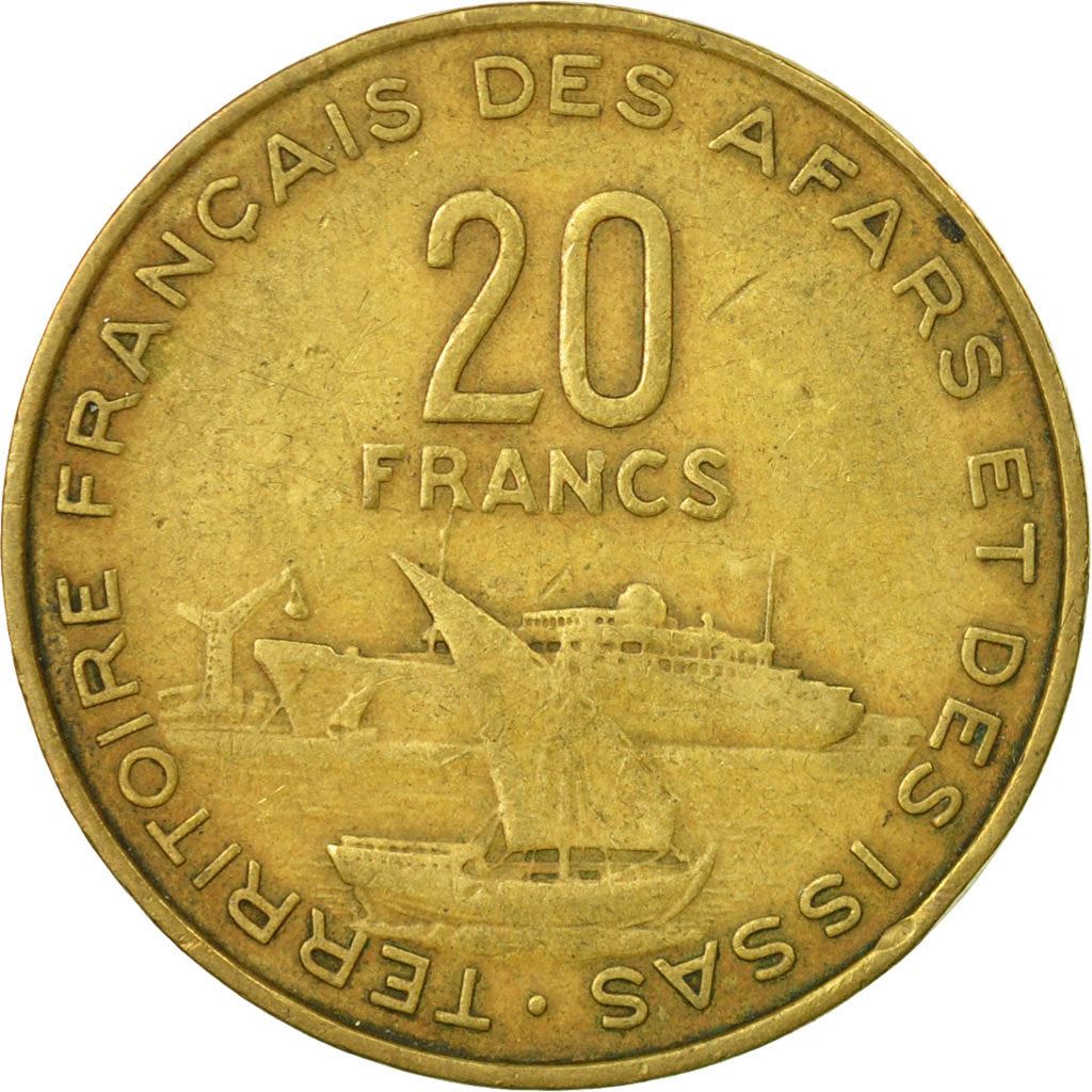 Afars and Issas | 20 Francs Coin | Marianne | Dhow | Ocean Liner | Km:15 | 1968 - 1975
