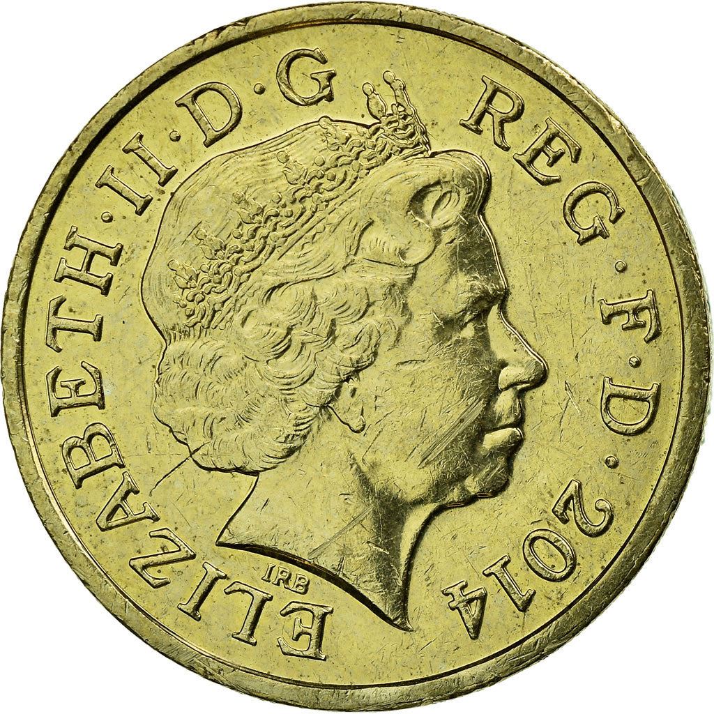 United Kingdom Coin 1 Pound | Elizabeth II 4th portrait | Royal Shield | 2008 - 2015