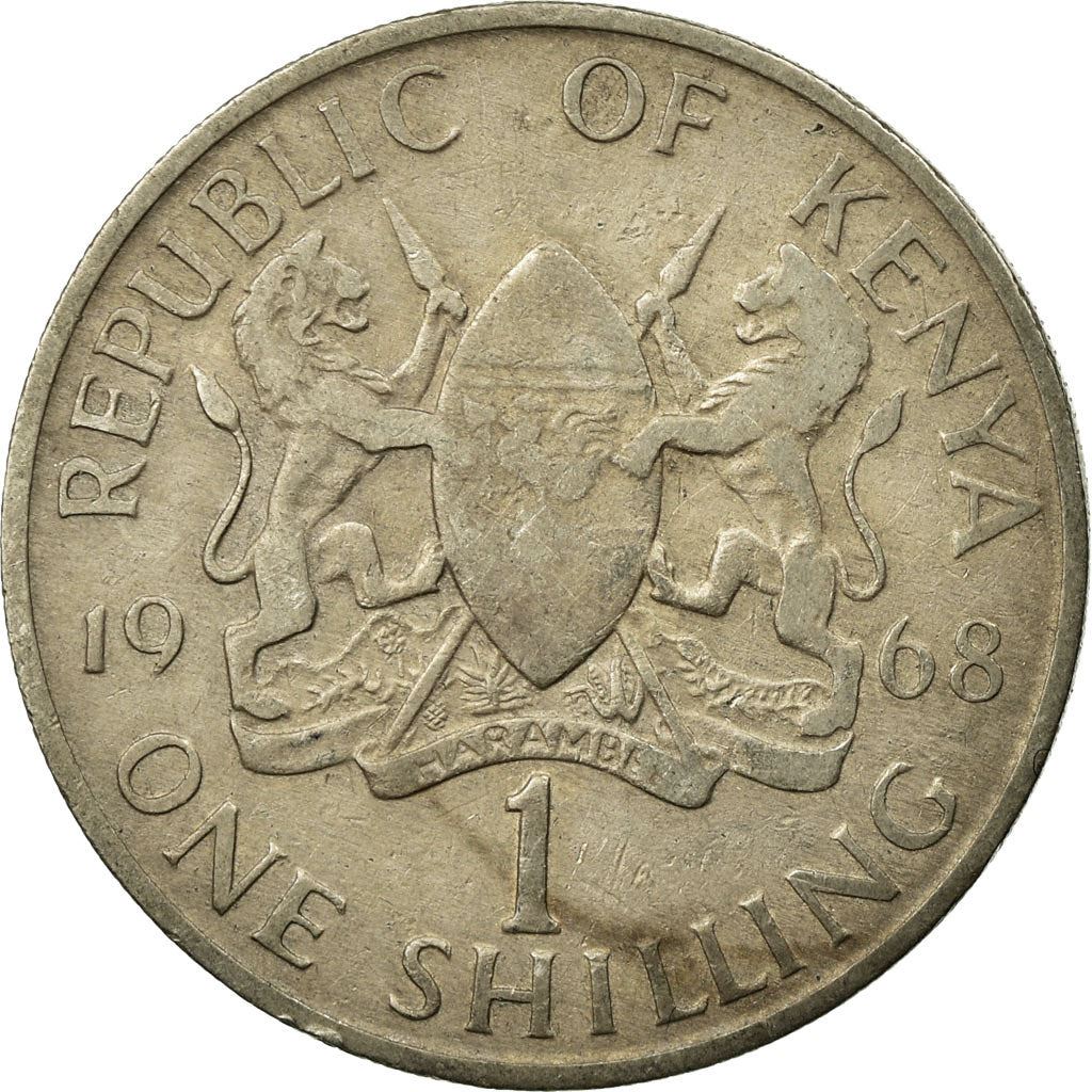 Kenya 1 Shilling | Jomo Kenyatta 1963 - 1978 Coin | KM5 | 1966 - 1968