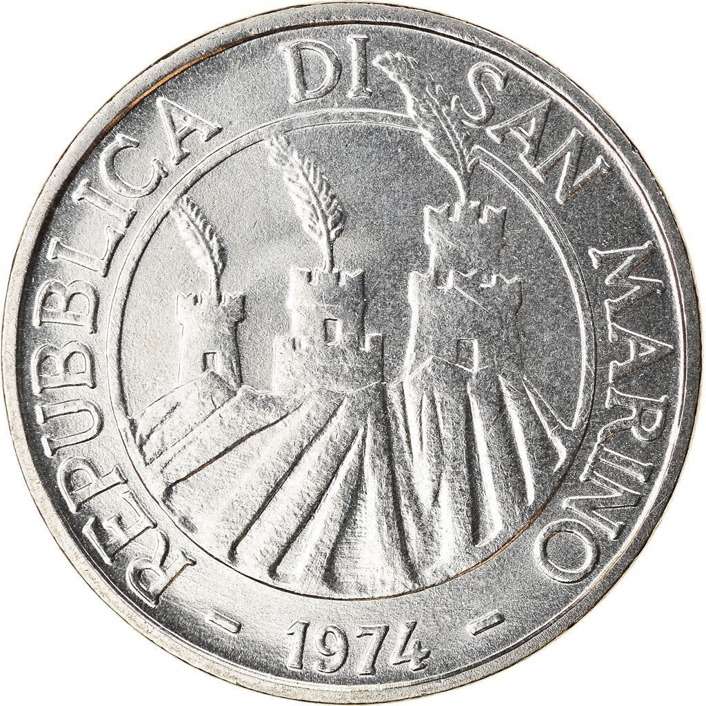 San Marino | 50 Lire Coin | Rooster | Km:35 | 1974