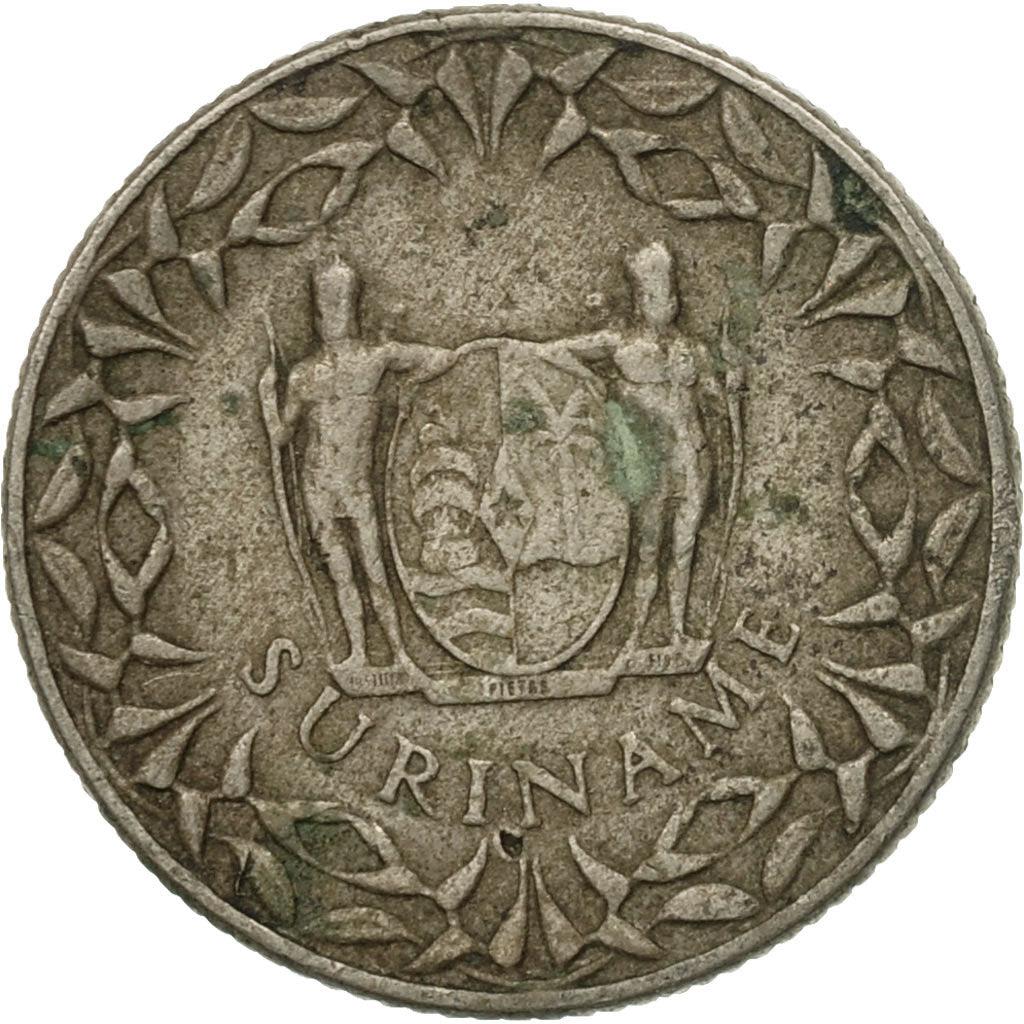 Suriname | 25 Cents Coin | Natives | Wreath | Km:14 | 1962 - 1986