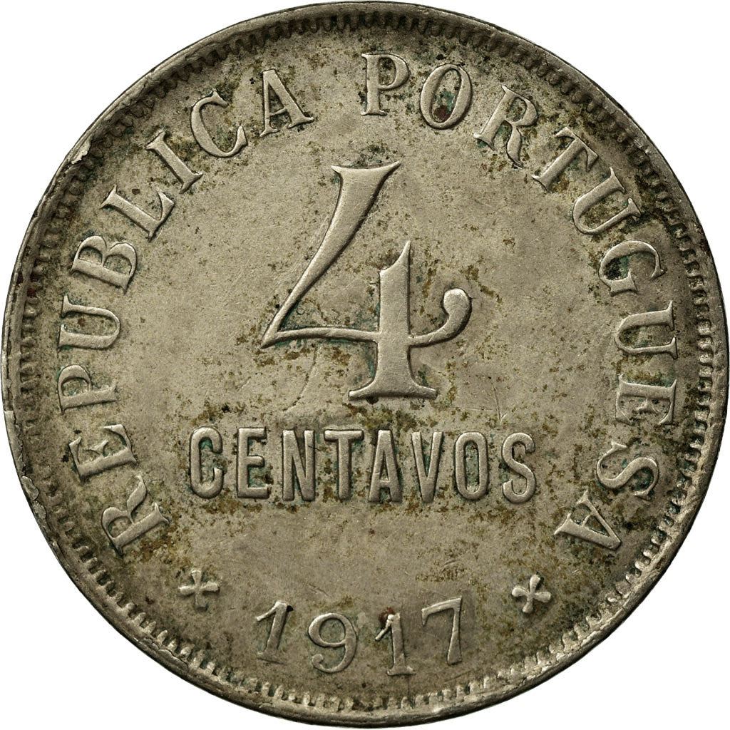 Portugal | Moeda de 4 Cêntimos | Cobre-Níquel | Km:566 | 1917 - 1919