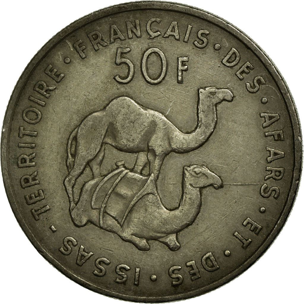 Afars and Issas | 50 Francs Coin | Marianne | Dromedary Camels | Km:18 | 1970 - 1975