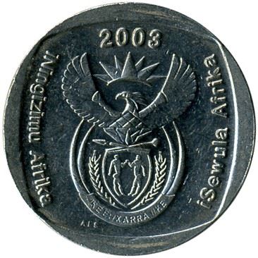 南非 2 兰特 iNingizimu Afrika - iSewula Afrika 硬币 KM335 2003