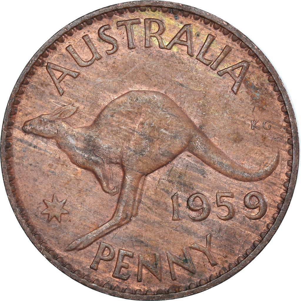 Australia | 1 Penny Coin | Kangaroo | Km:56 | 1955 - 1964
