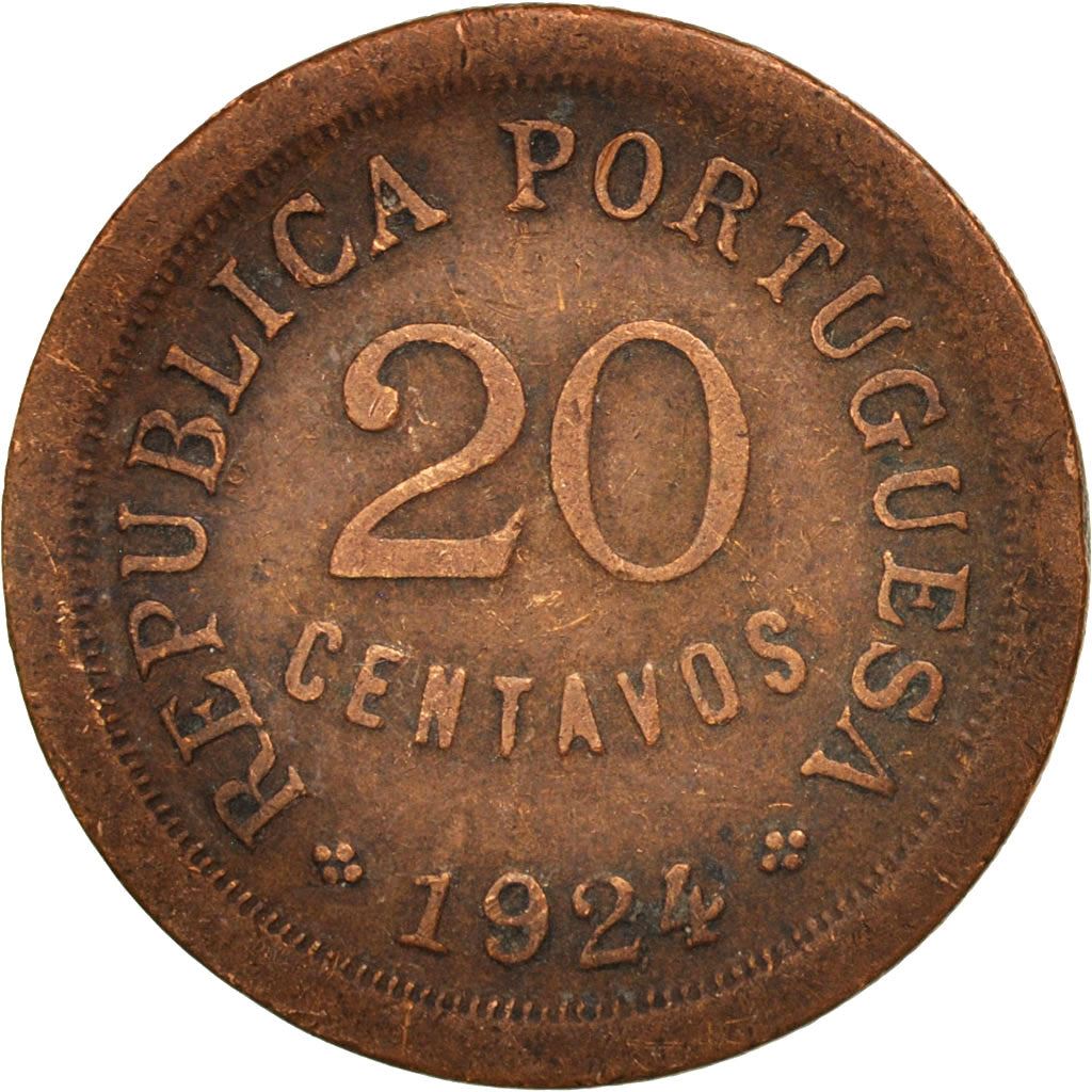 Portugal | 20 Centavos Mønt | Bronze | Km:574 | 1924 - 1925