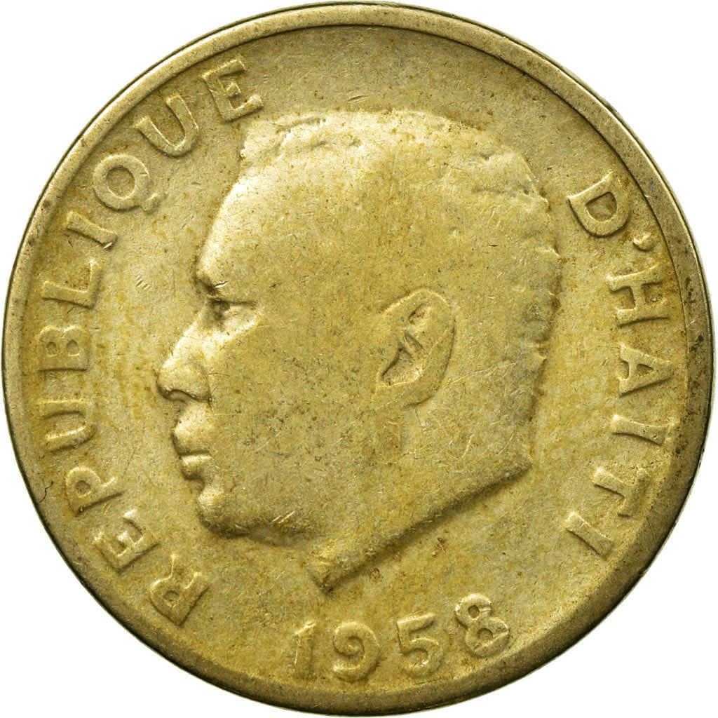 Haiti | 5 Centimes Coin | Francois Duvalier | Cannon | Km:62 | 1958 - 1970
