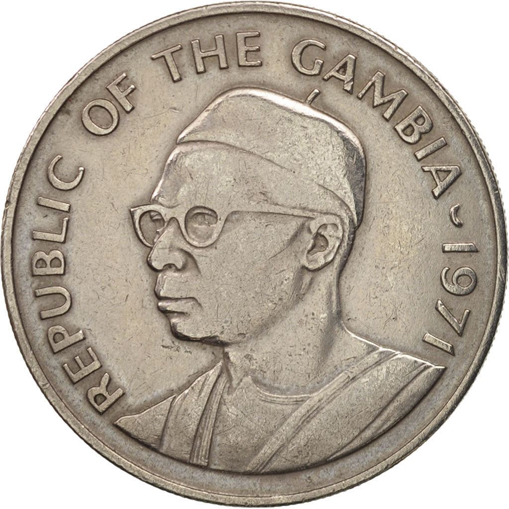 The Gambia | 50 Bututs Coin | African ox | Km:12 | 1971