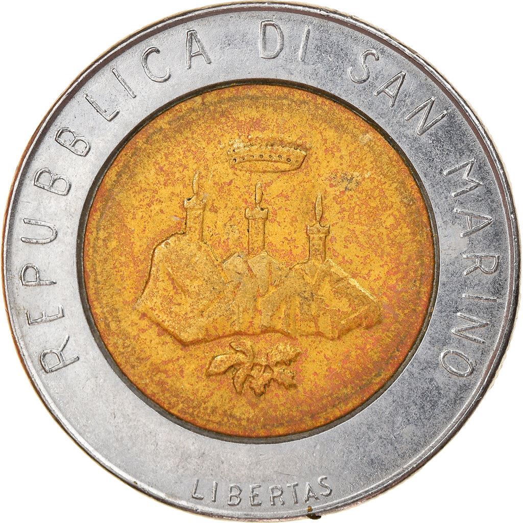 San Marino | 500 Lire Coin | Man with Computer | Km:195 | 1986