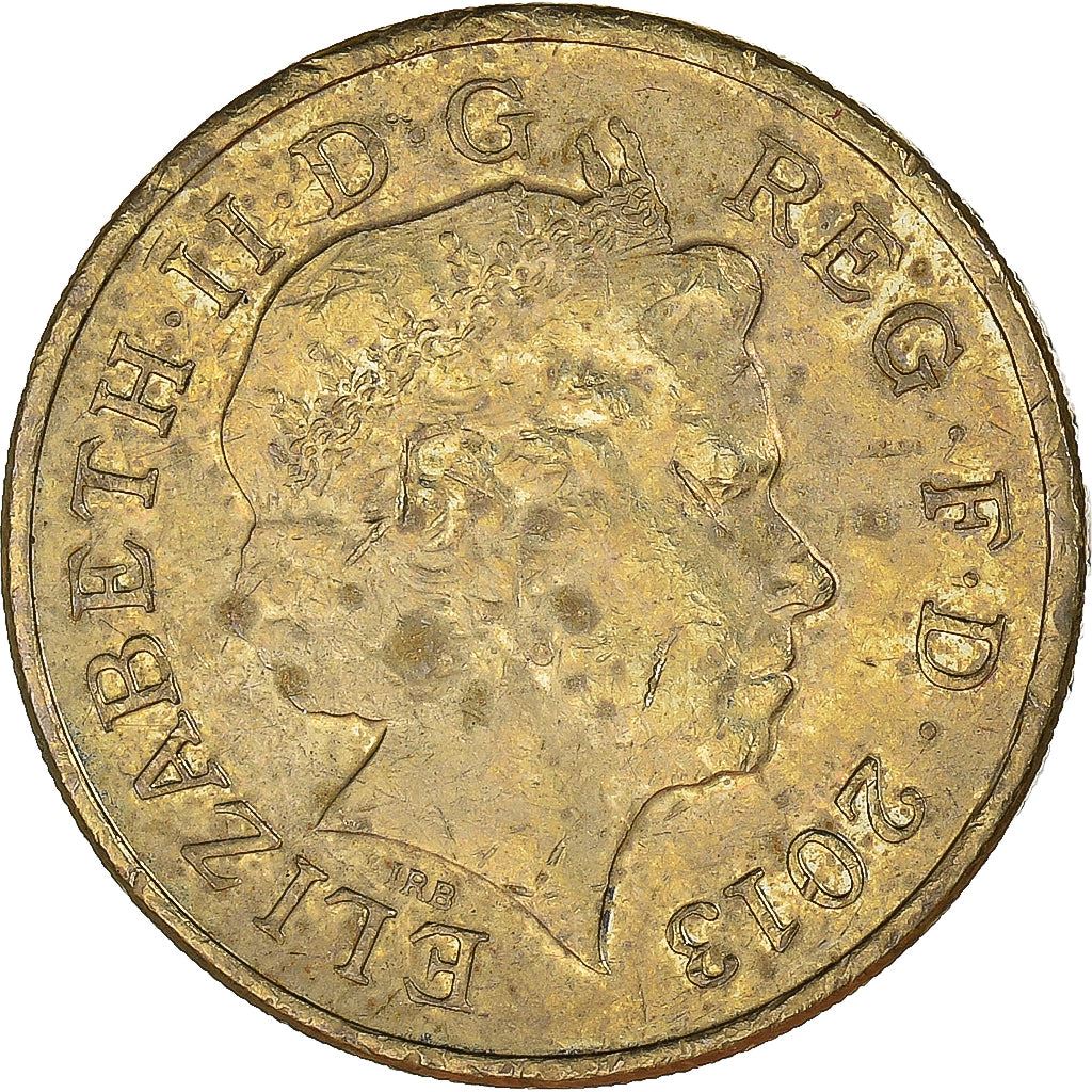 United Kingdom | 1 Pound Coin | Elizabeth II | 4th portrait | Leek & Daffodil | 2013