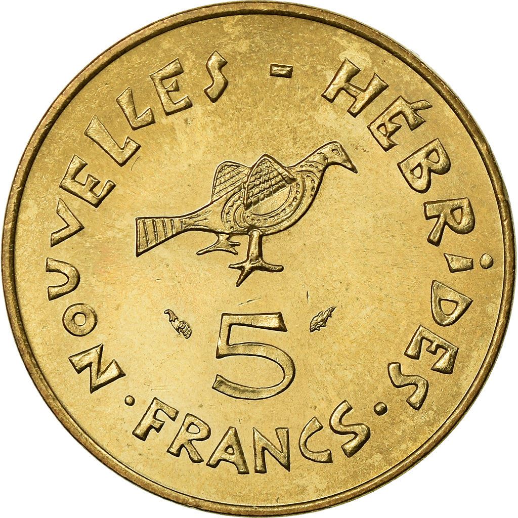 New Hebrides | 5 Francs Coin | Marianne | Frigate Bird | Km:6.2 | 1975 - 1982