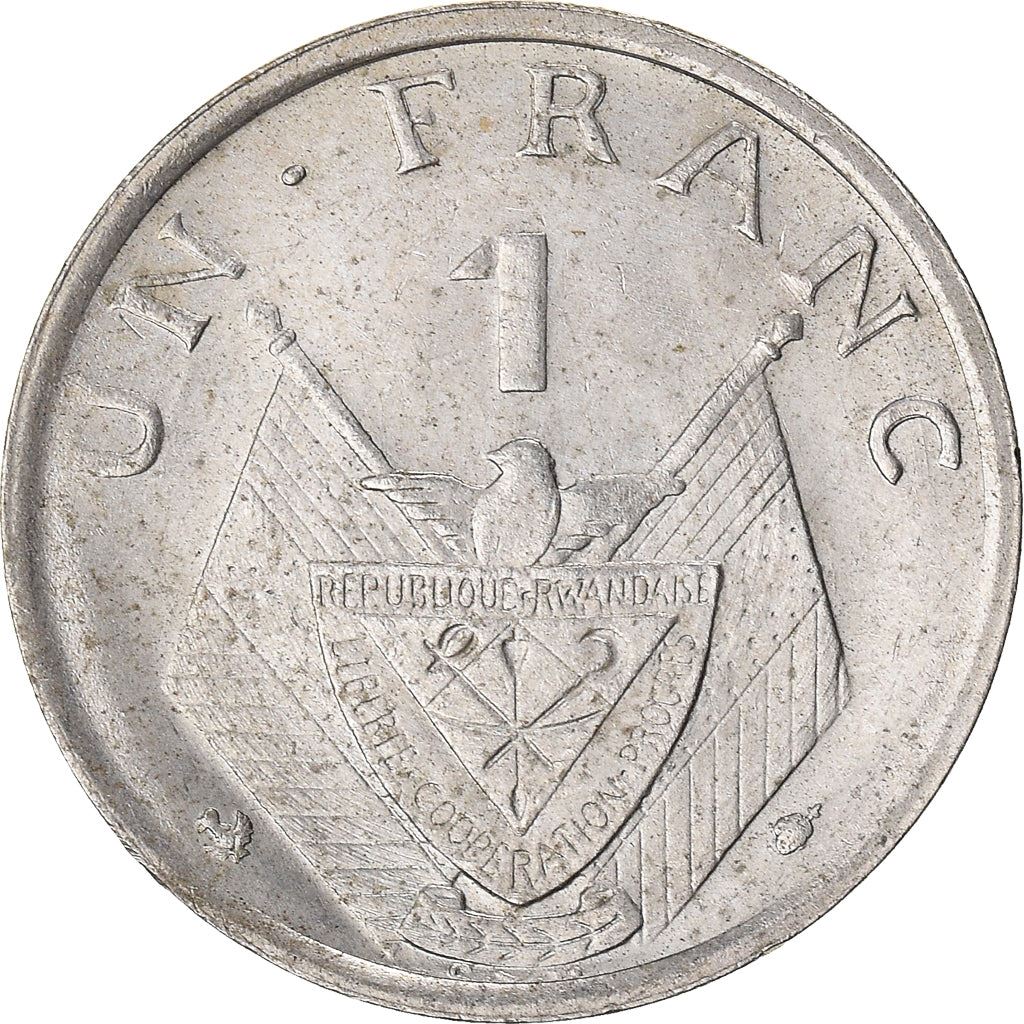 Rwanda | 1 Franc Coin | Grégoire Kayibanda | Km:5 | 1964 - 1965