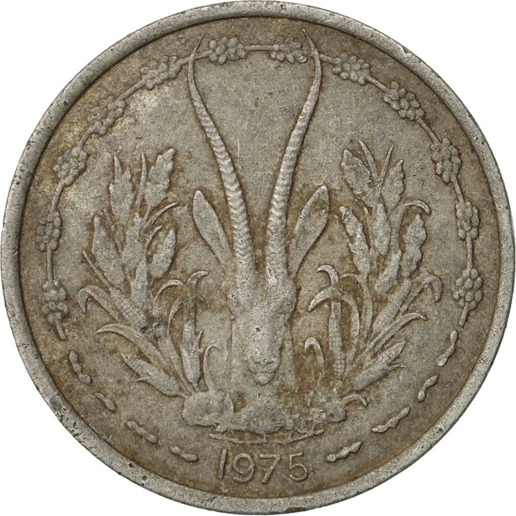 Western African States | 1 Franc Cfa Coin | Emblem of Central Bank | Gazelle | Km:3.1-3 | 1961 - 1975