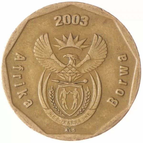 South Africa 50 Cents Sepedi/Sesotho Legend - Afrika Borwa Coin KM330 2003