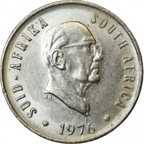 South Africa 5 Cents Coin | Jacobus J. Fouche | KM93 | 1976